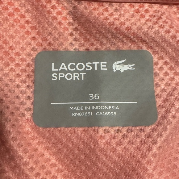 LACOSTE SPORT Tennis Pickleball Athletic dress- size 36-Small - Picture 4 of 5